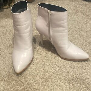 White heeled bootie